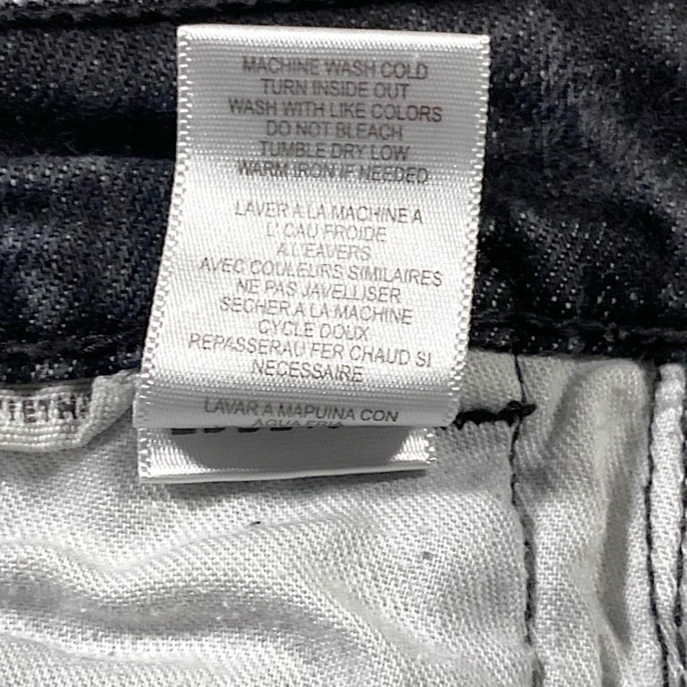BCBGMAXAZRIA Jeans Womens 26 Graphite Slim Straight Long Biker Rockstar Y2K Club - Picture 14 of 15